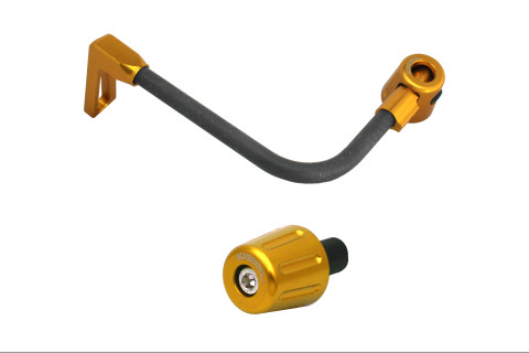 Lever guard in carbon + right end ACCOSSATO DE010 with black hose and joint left