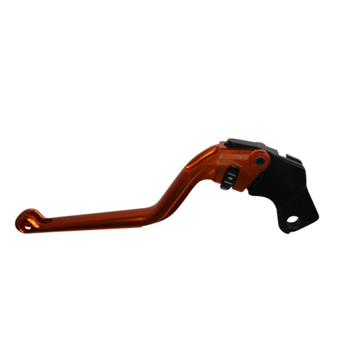 Clutch Lever ACCOSSATO ESS650 fixed CNC-worked aluminium, orange