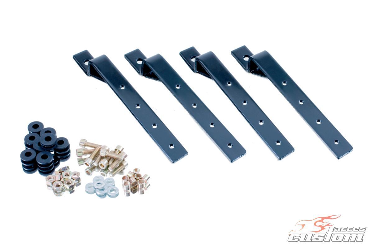 Rigid saddlebag supports CUSTOMACCES KF KF0002N Crni