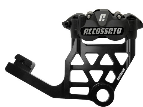Radial Brake Caliper Kit Rear + Brake Flange ACCOSSATO KITA33 For Harley Davidson Touring