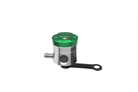 Brake fluid reservoir ACCOSSATO CNC-worked FU057 straight bracket included green