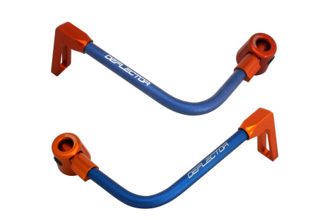 Lever guard ACCOSSATO DE003 with blue hose and joint right + left , aluminium