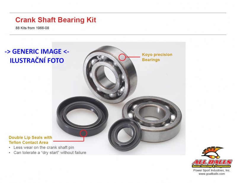 Crankshaft bearing and seal kit All Balls Racing CB24-1001