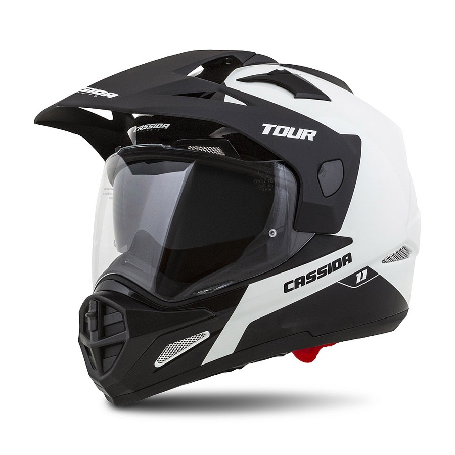 Touring helmet CASSIDA TOUR 1.1 DUAL white/ black/  matt grey S