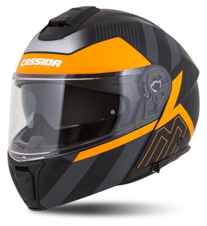 Full face helmet CASSIDA Modulo 2.1 Profile black matt/grey/orange XS