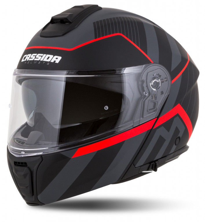 Full face helmet CASSIDA Modulo 2.1 Profile black matt/grey/red XS