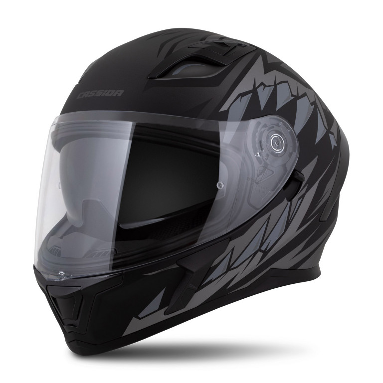 Full face helmet CASSIDA Orbit Strix black matt, gray 2XL