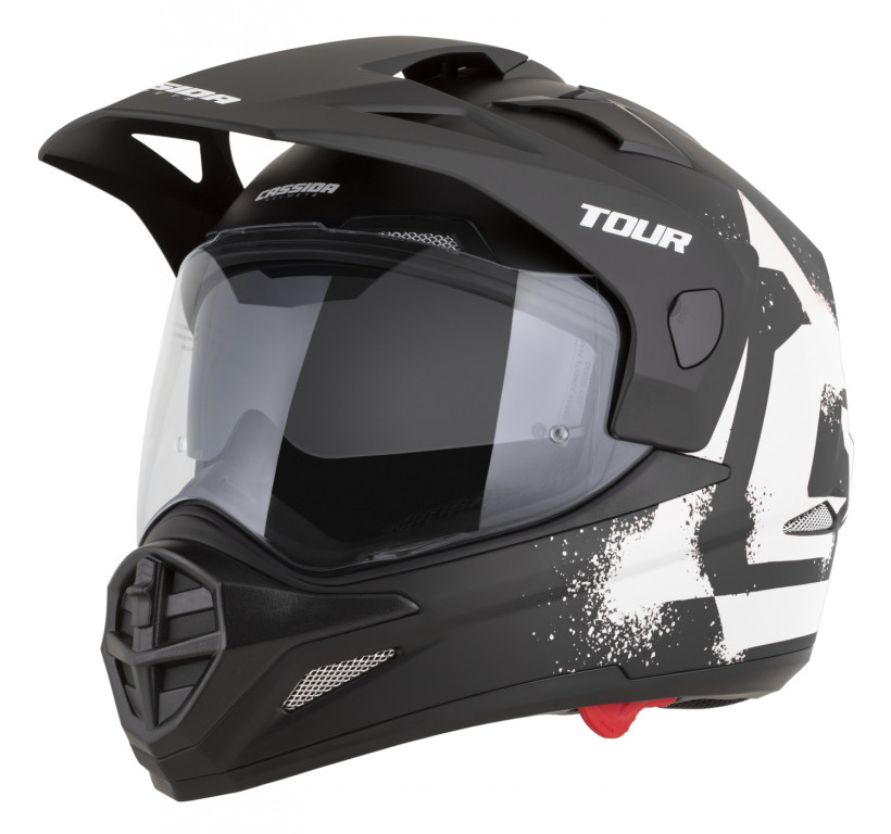 Motocross Helmet CASSIDA TOUR 2.0 CREW black matt/white XS