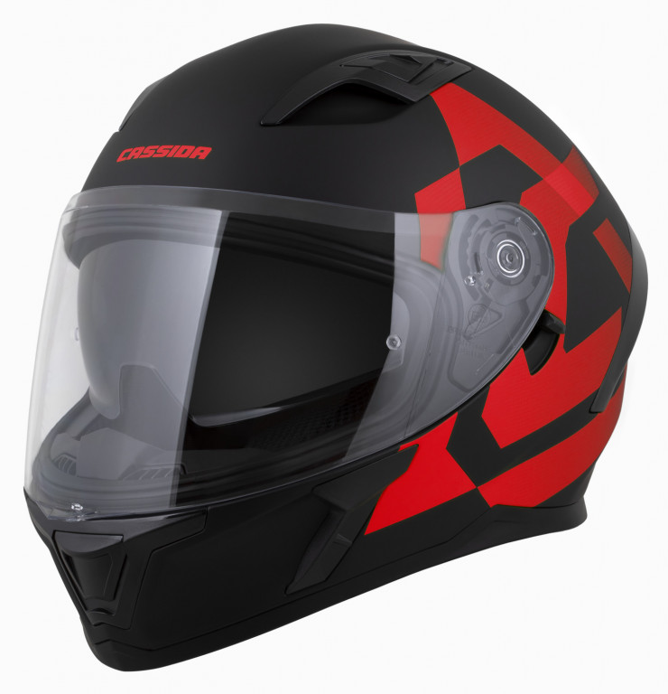 Full face helmet CASSIDA Orbit Grind black matt/red 2XL