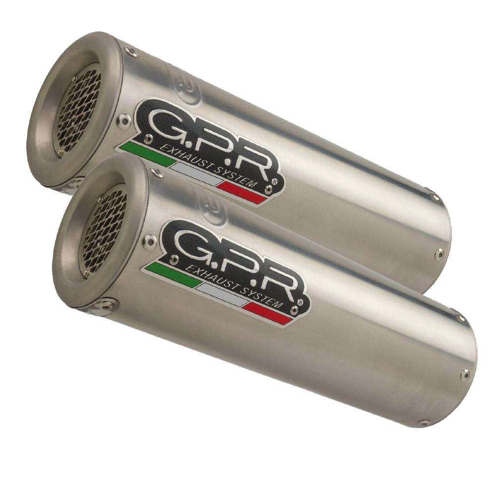 Dual slip-on exhaust GPR M3 S.158.M3.TN Brushed Titanium including removable db killers and link pipes