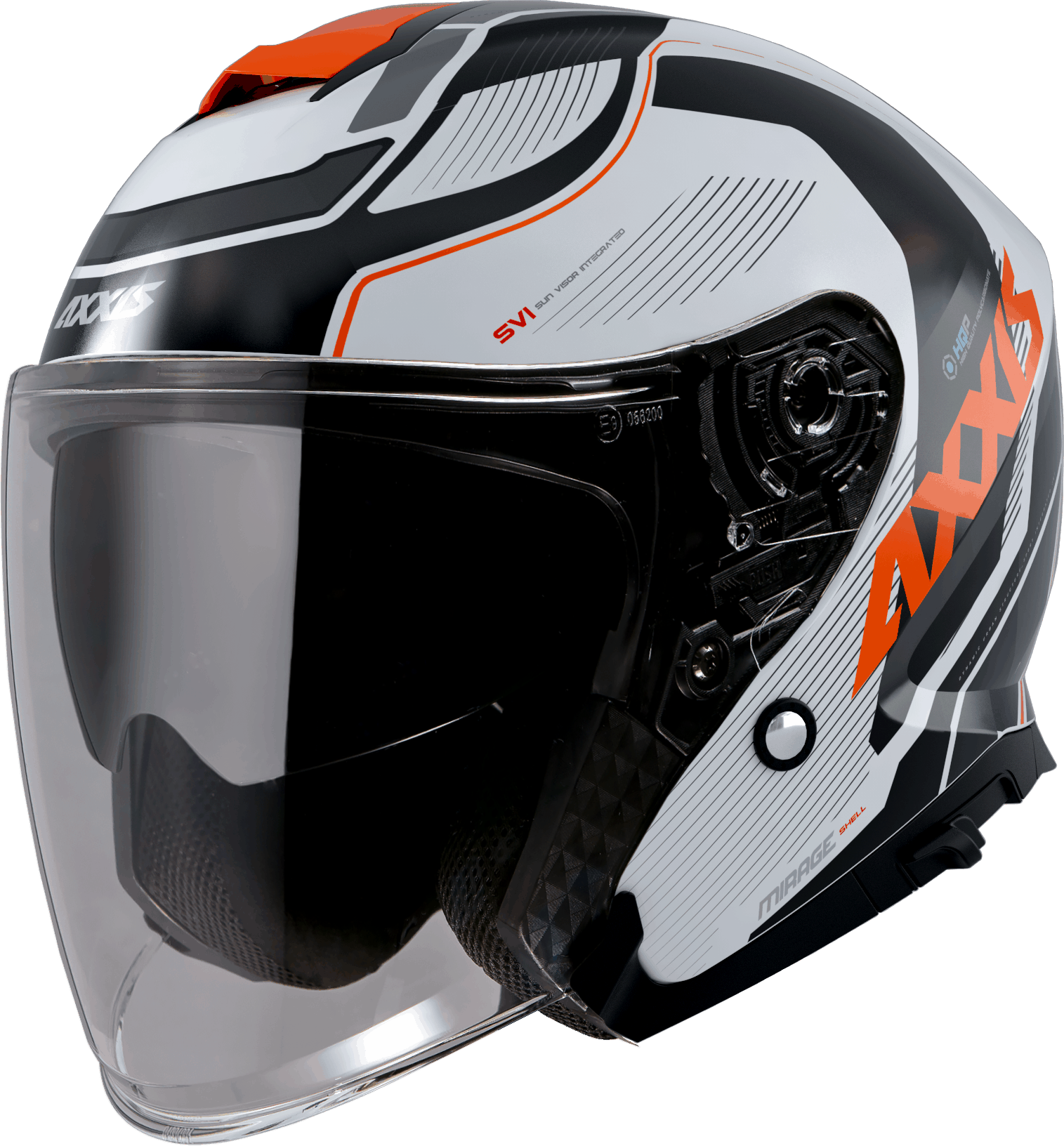 JET helmet AXXIS MIRAGE SV ABS village a4 gloss fluor orange XS