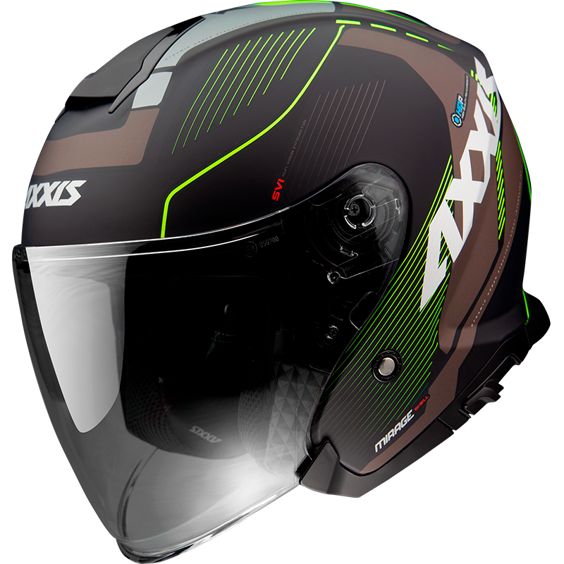 JET helmet AXXIS MIRAGE SV ABS village b3 matt fluor yellow XS