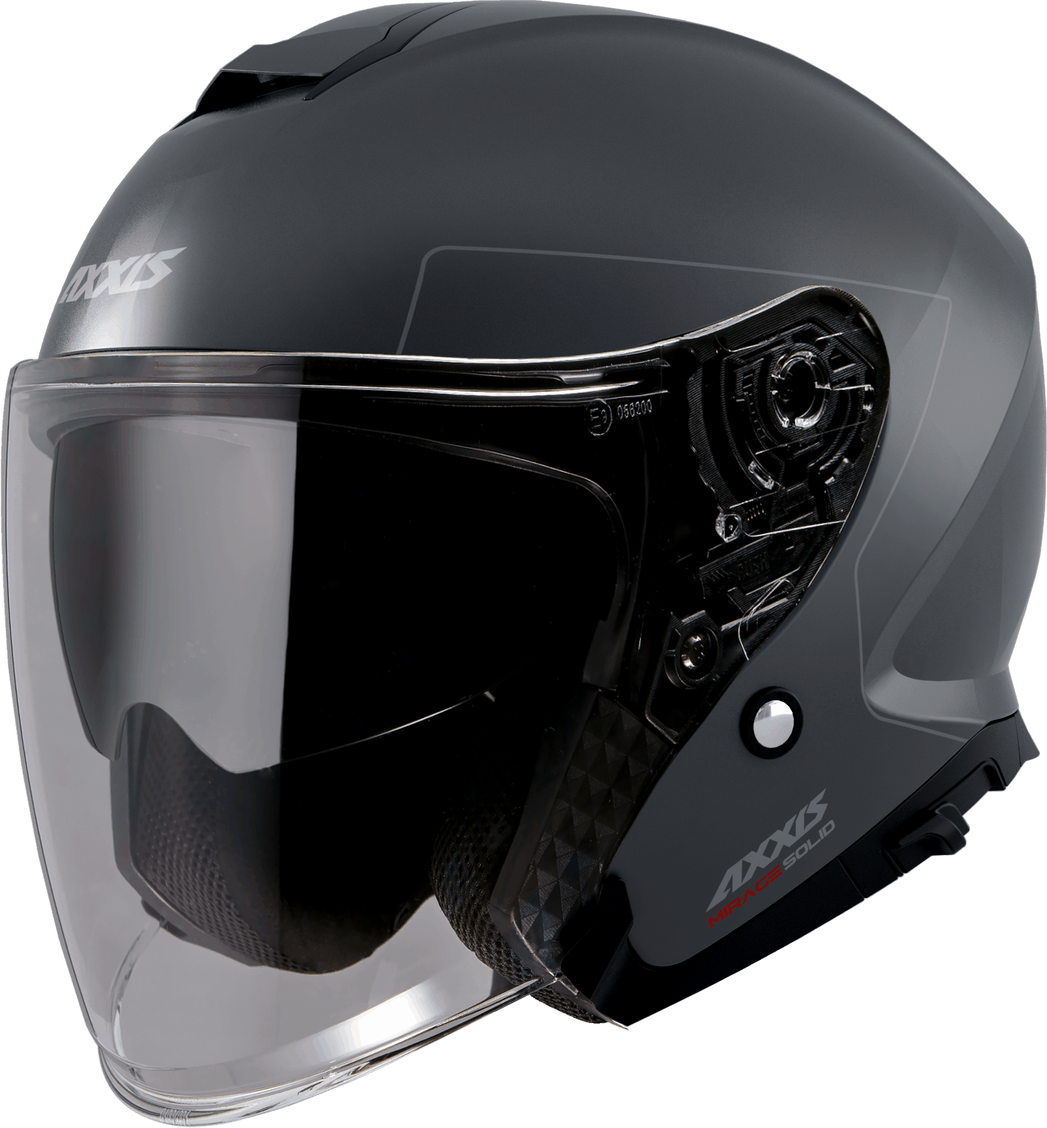 JET helmet AXXIS MIRAGE SV ABS solid grey titan matt XS