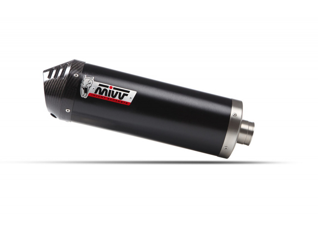 Cijeli ispušni sustav 2x1 MIVV OVAL K.059.LZC Black with carbon cap for KAWASAKI Versys 650 2024-2026