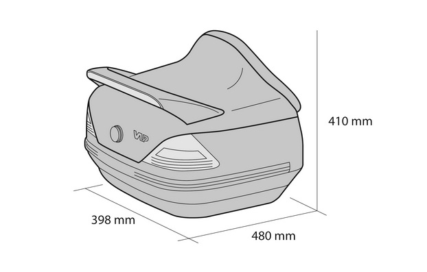Top case CUSTOMACCES MERCEDES MT0005N Crni