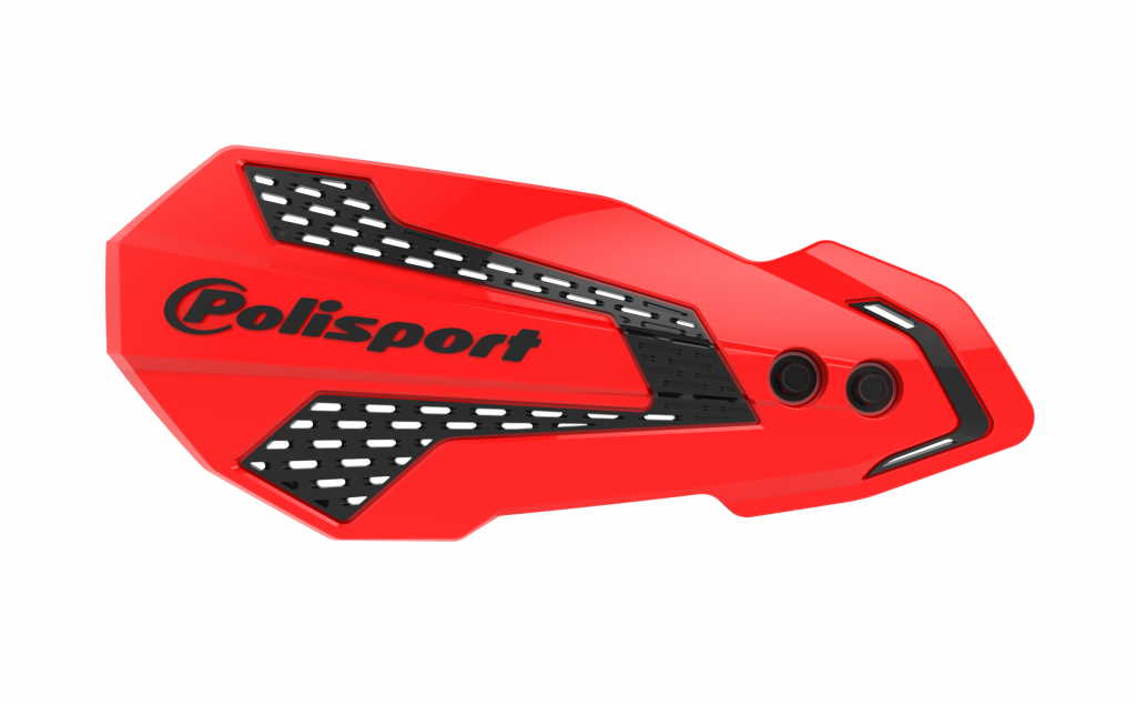 Handguard POLISPORT MX FLOW 8308200023 with mounting system Red CR04/black