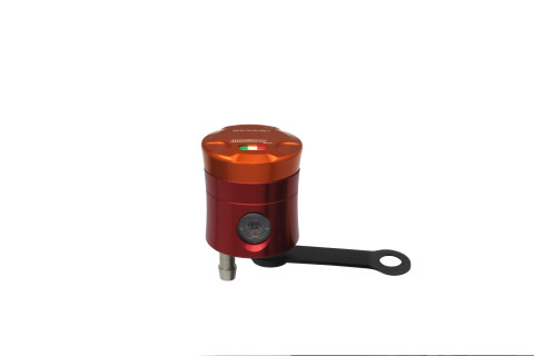 Brake fluid reservoir ACCOSSATO CNC-worked FU151 straight bracket included orange