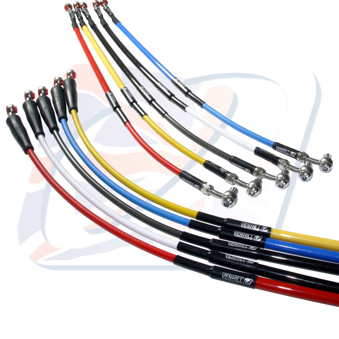 STANDARD Front brake hose kit Venhill B03-1-116/PS (4 hoses in kit) Clear hoses, stainless steel fittings