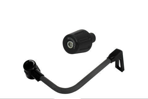 Lever guard in Carbon + left end ACCOSSATO DE009 with black hose and joint right