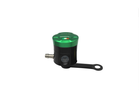 Brake fluid reservoir ACCOSSATO CNC-worked FU057 straight bracket included green