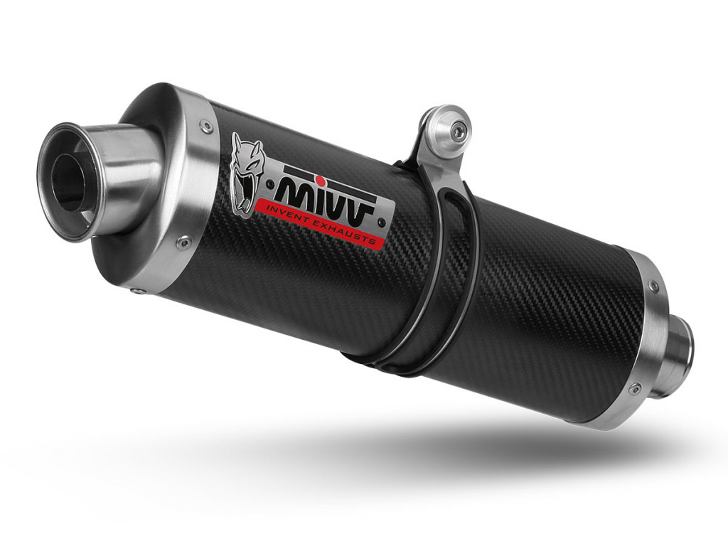 2 silencers kit MIVV OVAL AT.005.LE Carbon
