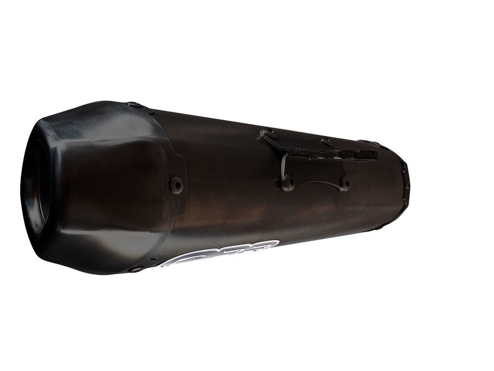 Slip-on exhaust GPR PENTAROAD VO.5.CAT.PE.BL Matte Black including removable db killer, link pipe and catalyst