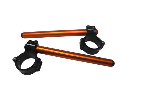 Pair of raised clip-on ACCOSSATO CP004 +10 mm 10 degrees inclination, orange