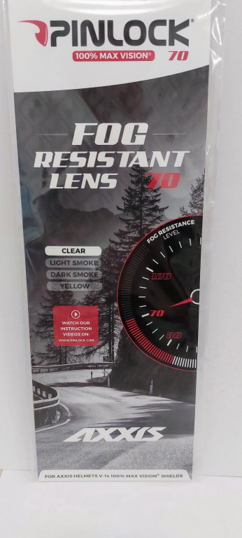 Fog resistant lens AXXIS PINLOCK 70 DKS 170 (V-20) clear for WOLF DS