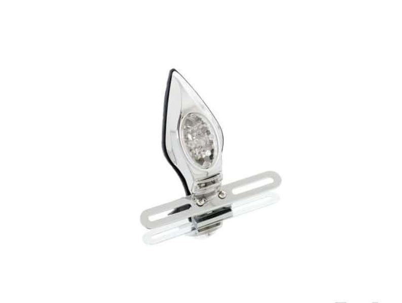 Stop light CUSTOMACCES FLAMA PL0001J inox with LEDS and with license plate support
