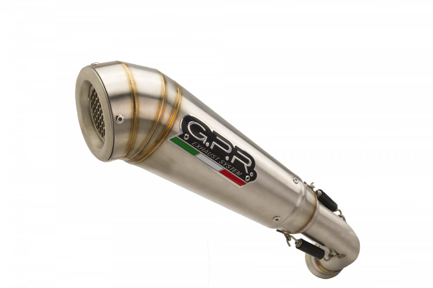 Slip-on exhaust GPR POWERCONE EVO QUSP.147.PCEV Brushed Stainless steel including removable db killer and link pipe