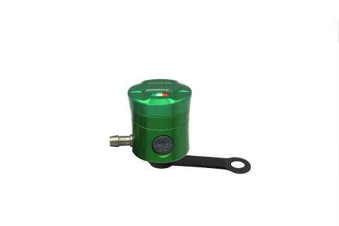 Brake fluid reservoir ACCOSSATO CNC-worked FU057 straight bracket included green