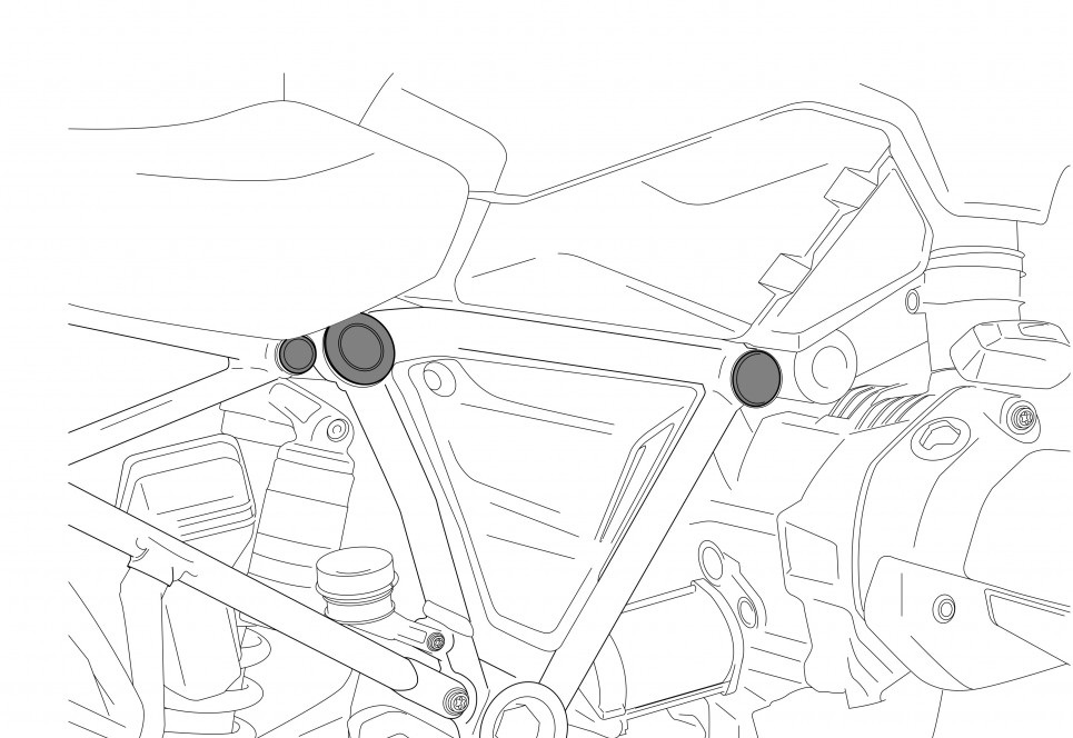 Chassis cap covers PUIG 0327N Crni