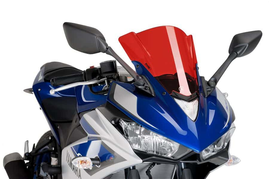 Windscreen PUIG RACING 7649R crven