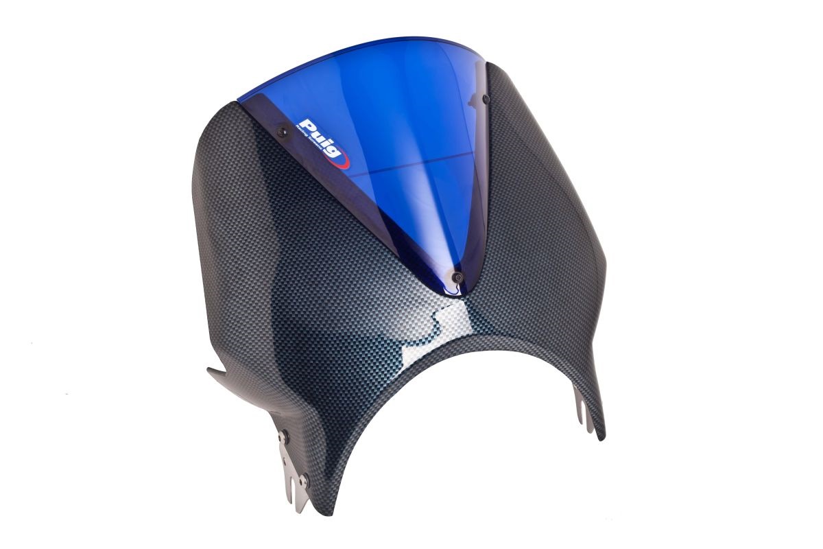 Windshield PUIG RETROVISIONS 003CA carbon look plavi