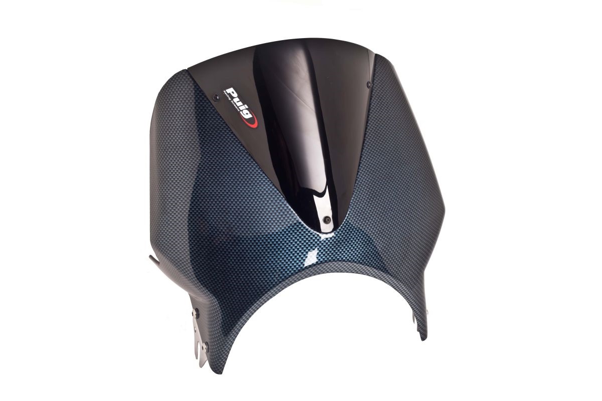 Windshield PUIG RETROVISIONS 003CN carbon look Crni