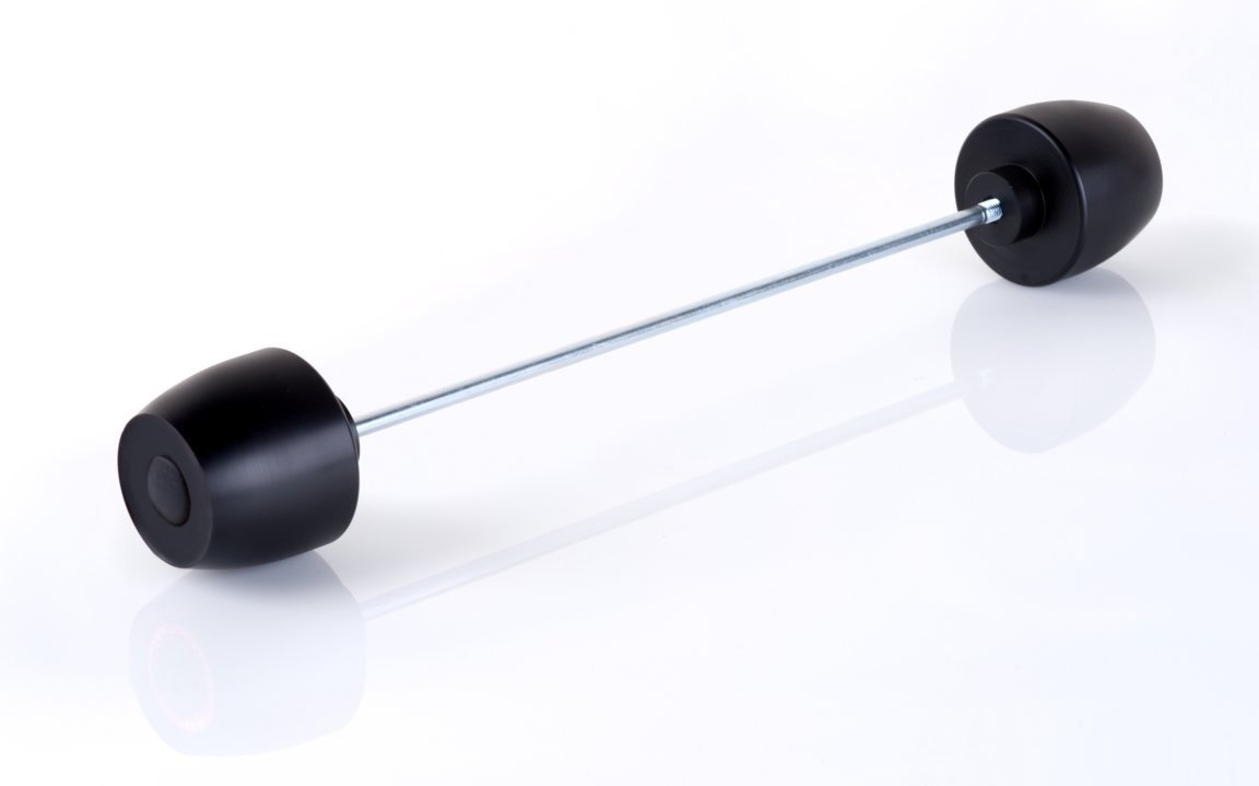 Axle sliders PUIG PHB19 20058N Crni without color caps, front