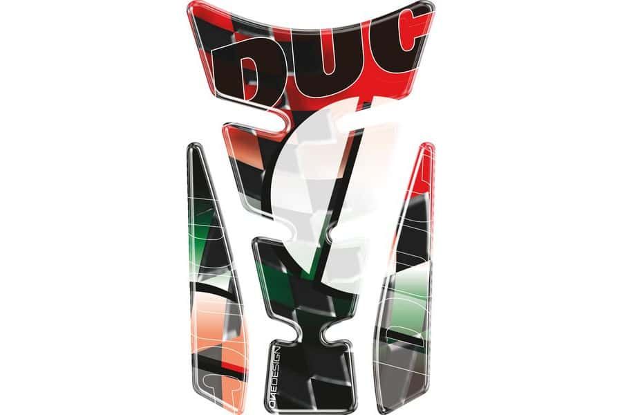 Tank pad PUIG WINGS 4719R crven with side part