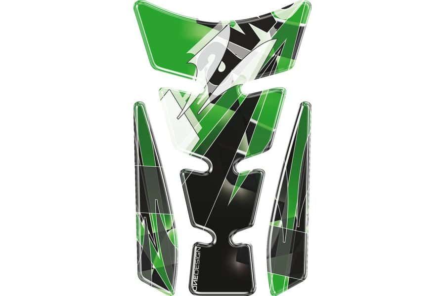 Tank pad PUIG WINGS 4720V green with side part
