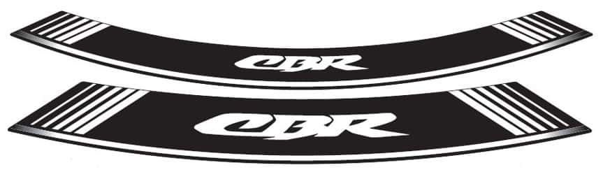 Rim strip PUIG CBR 5524B white set of 8 rim strips