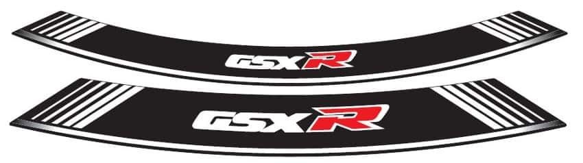 Rim strip PUIG GSXR 5525B white set of 8 rim strips