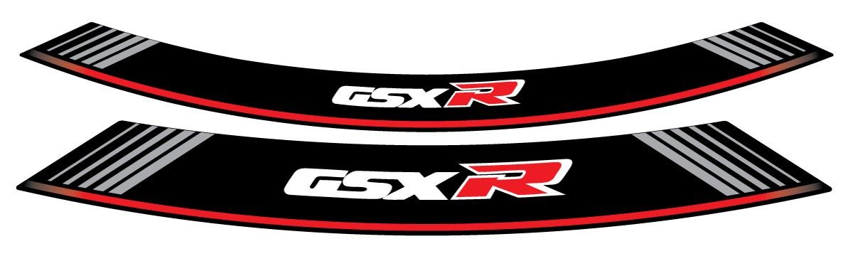 Rim strip PUIG GSXR 5525P silver set of 8 rim strips