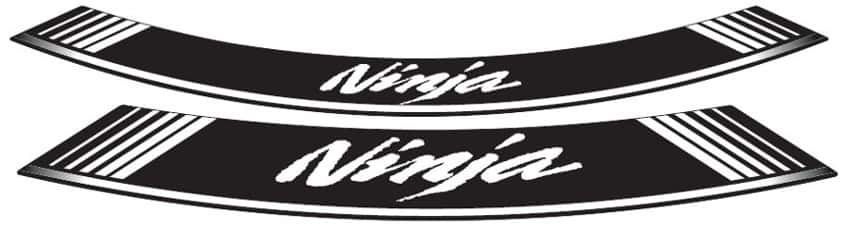 Rim strip PUIG NINJA 5528B white set of 8 rim strips