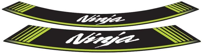 Rim strip PUIG NINJA 5528V green set of 8 rim strips