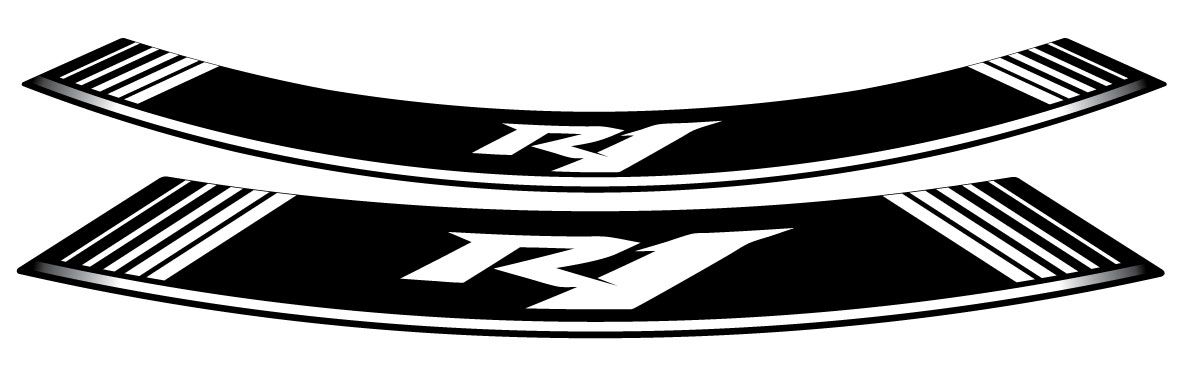 Rim strip PUIG R1 5529B white set of 8 rim strips