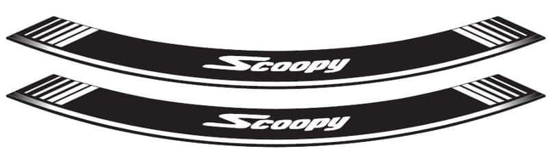Rim strip PUIG SCOOPY 5559B white set of 8 rim strips