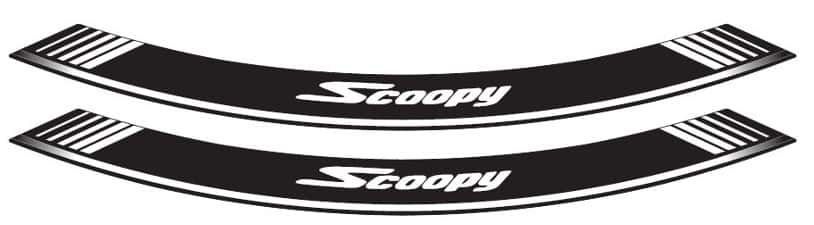 Rim strip PUIG SCOOPY 5559P silver set of 8 rim strips