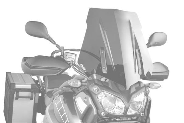 Windscreen PUIG TOURING 5568N Crni