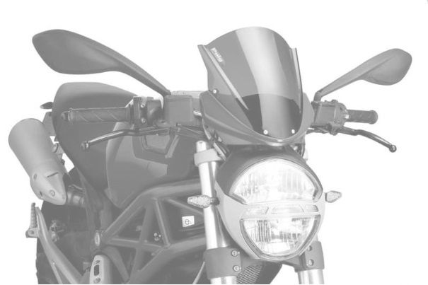 Windscreen PUIG RACING 5650N Crni