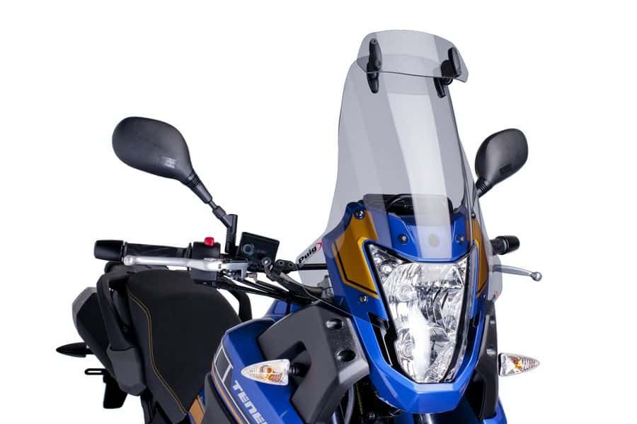 Windscreen PUIG TOURING WITH VISOR 5912H smoke for YAMAHA XT 660 Z Tenere 2008-2016