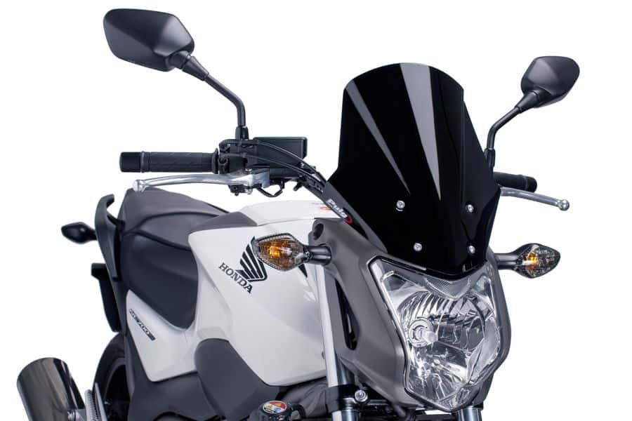 Windscreen PUIG RACING 5991N Crni